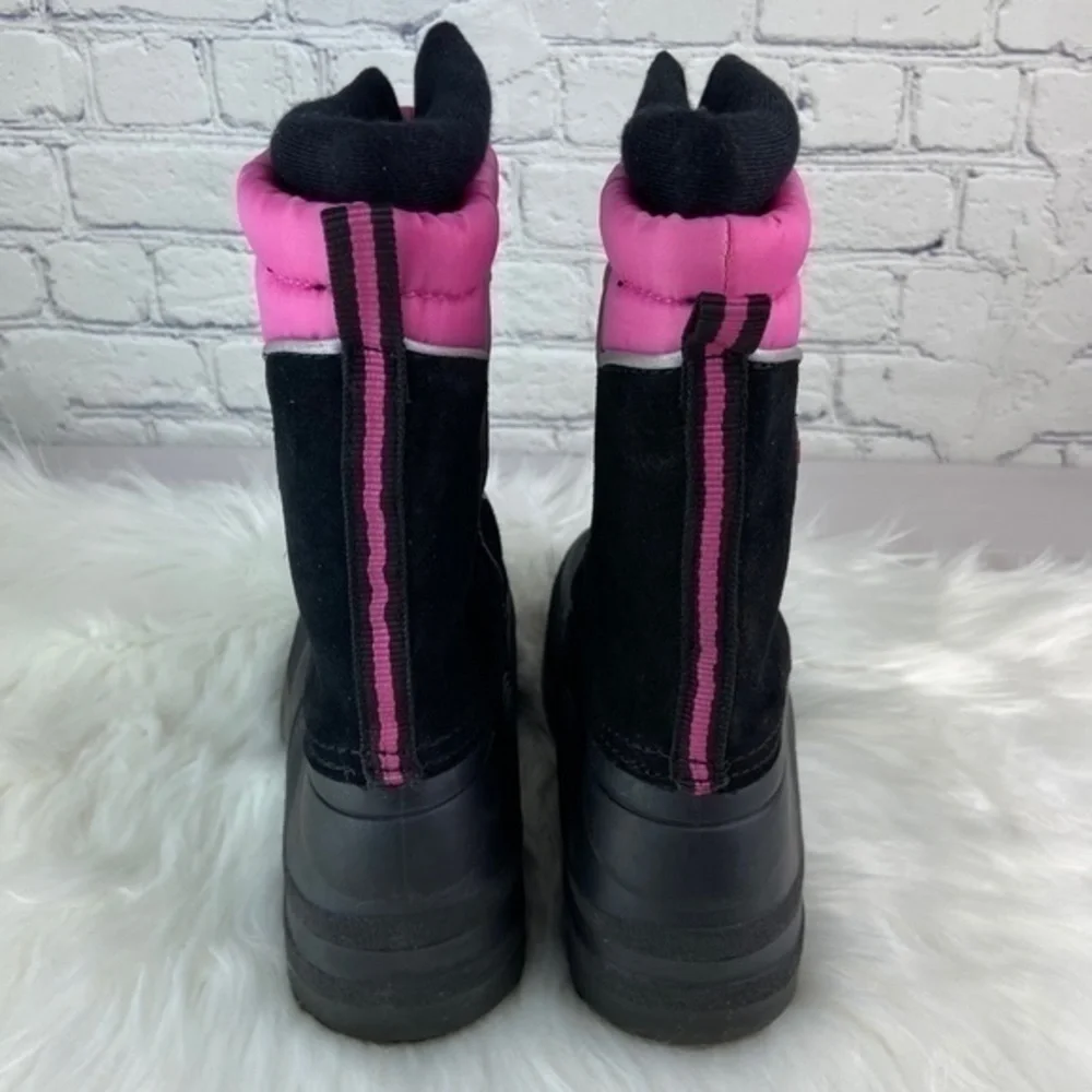 Totes‎ Jeanie Winter Snow Boots Black Pink Size 6